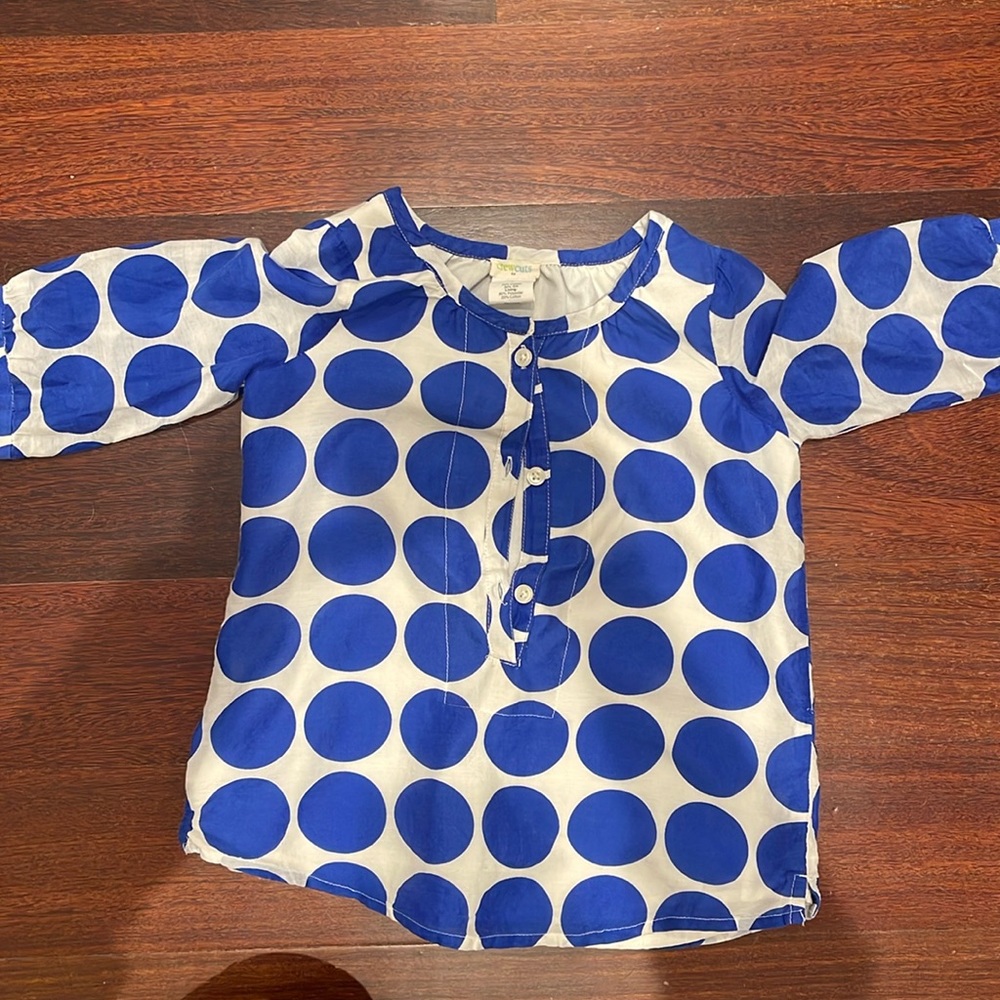 CrewCuts Polka Dot 3/4 Sleeve Top